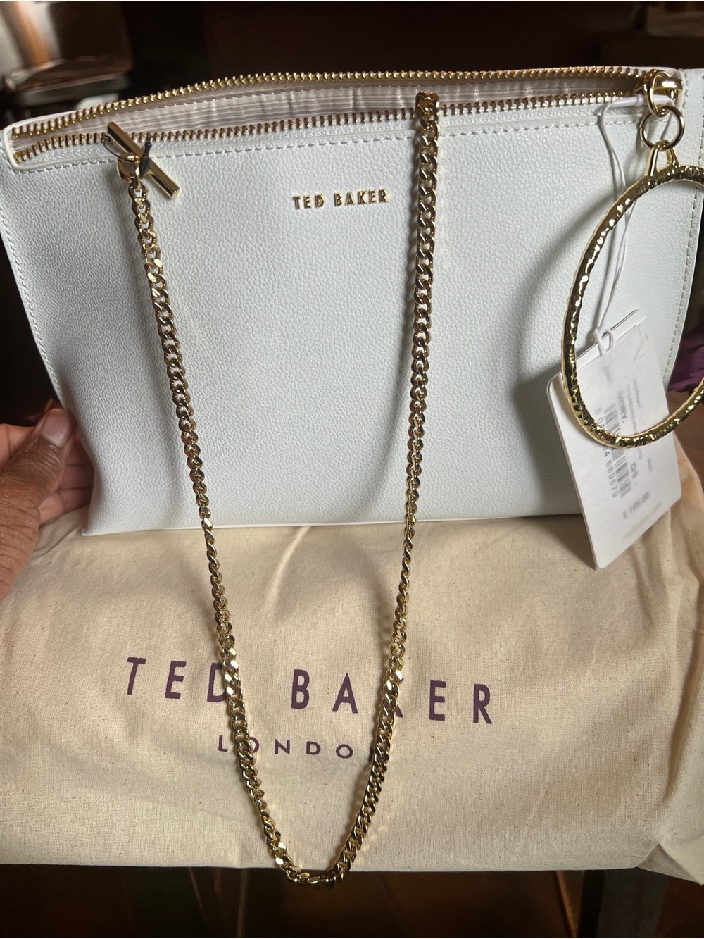 NWT Ted Baker London Ivory Ring Bracelet Clutch